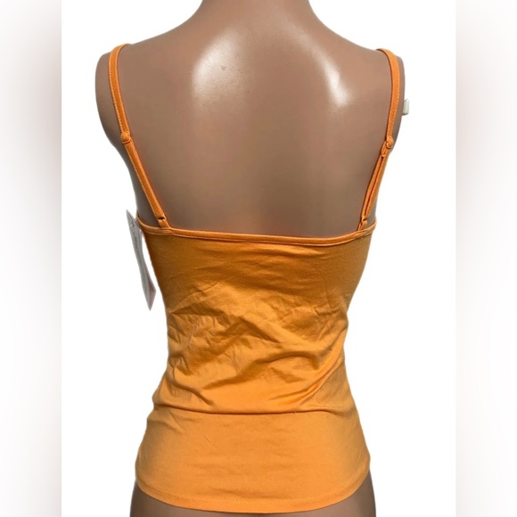 Orange Glam Embellished Butterfly tank top S-L new - Picture 3 of 5